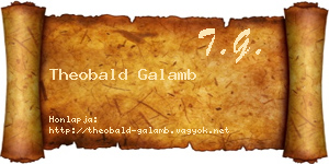 Theobald Galamb névjegykártya